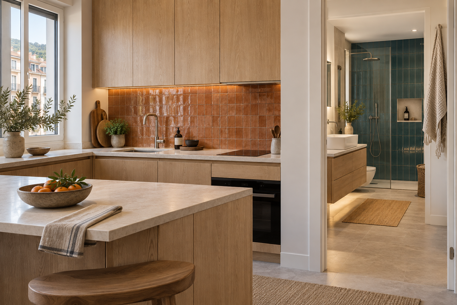 Cocina y baño reformados