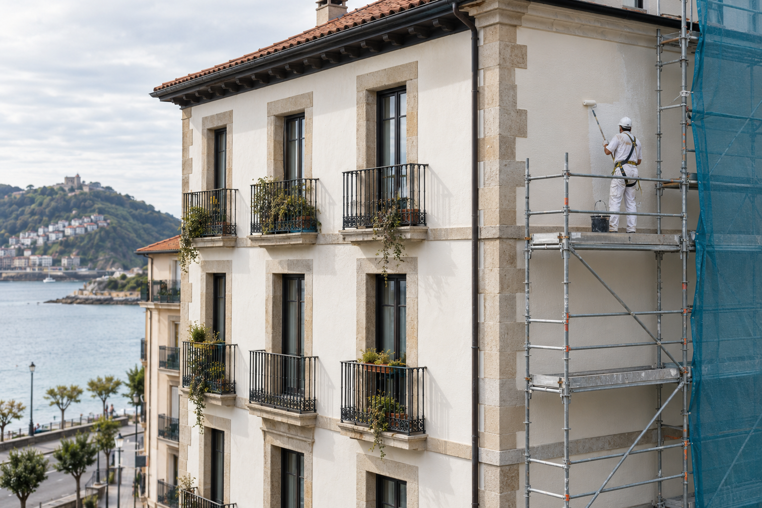 Trabajo de pintura y rehabilitación exterior